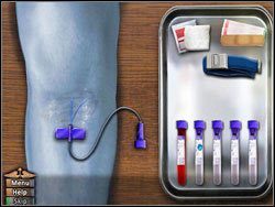 Pobierz krew pacjenta, szczegółowe instrukcje znajdziesz w dziale [Podstawy] Pobieranie krwi - Opis przejścia (3) | Blue Meanie | House M.D. - House M.D. - poradnik do gry