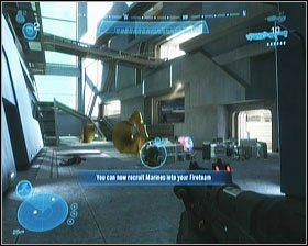 Po wyjściu z windy natkniesz się na kolejne hologramy - Etap III- Oni- Sword Base (2) | Opis przejścia Halo Reach - Halo: Reach - poradnik do gry