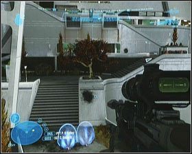 Teraz, gdy spora ich część odeszła w niebyt, przejdź na drugą stronę - Etap VII- Exodus (2) | Opis przejścia Halo Reach - Halo: Reach - poradnik do gry