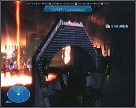 Nim skierujemy się do trzeciego przełącznika, zostaniemy poproszeni o ostrzelanie przeciwników na jednym z dachów - Etap VIII- New Alexandria (2) | Opis przejścia Halo Reach - Halo: Reach - poradnik do gry