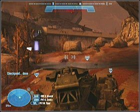 Dalej kontynuujemy drogę kierując się na północ - Etap IX- The Package (1) | Opis przejścia Halo Reach - Halo: Reach - poradnik do gry