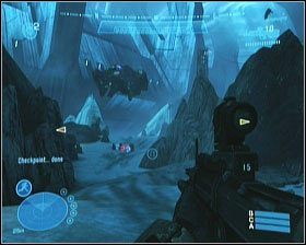 Ci pojawiać się będą w falach, które zwiastować będą nowe krążowniki w powietrzu - Etap IX- The Package (2) | Opis przejścia Halo Reach - Halo: Reach - poradnik do gry