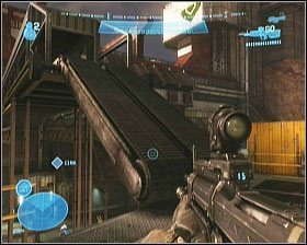 Aby uciec bez walk kierujemy się (będąc na piętrze) na północ - Etap X- The Pillar of Autumn (2) | Opis przejścia Halo Reach - Halo: Reach - poradnik do gry