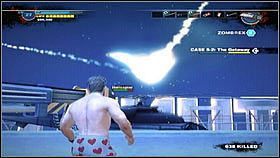 Gdy maszyna otrzyma obrażenia, wzleci w górę i będzie próbowała nas zabić - Case 5 - Zadania główne - Dead Rising 2 - PC - poradnik do gry