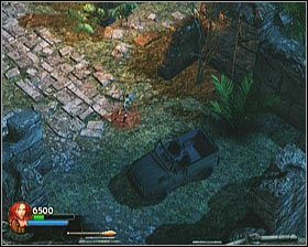 Nieco dalej, idąc w dół ekranu natkniesz się na kolejny pojazd - [Opis przejścia] Temple Grounds - cz. 1 | Lara Croft and the Guardian of Light - Lara Croft and the Guardian of Light - poradnik do gry
