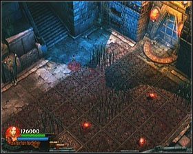 Następnie zbiegamy po schodach i trafiamy do miejsca, gdzie ulokowane zostały cztery kolejne Czaszki [#6] [#7] [#8] [#9] - [Opis przejścia] Spider Tomb - cz. 2 | Lara Croft and the Guardian of Light - Lara Croft and the Guardian of Light - poradnik do gry