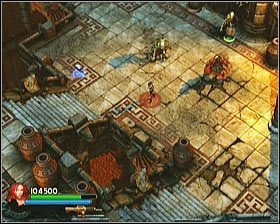 Nieco dalej trafimy na dwupoziomową arenę, na której dojdzie do walki - [Opis przejścia] Fiery Depths - cz. 3 | Lara Croft and the Guardian of Light - Lara Croft and the Guardian of Light - poradnik do gry
