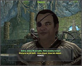 Skieruj się tu prosto, a po kilku chwilach spotkasz niesławnego mężczyznę z opaską na oku, czyli Dantero #1 (M11A, 2) - Czarne Jary i dżungla (2) | Zadania główne Arcania Gothic 4 - Arcania: Gothic 4 - poradnik do gry