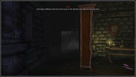 Rozglądamy się po pokoju - na jedne ze ścian bocznych jest mały przełącznik - Amnesia Mroczny Obłęd: Old Archives | Opis przejścia - Amnesia: Mroczny Obłęd - poradnik do gry