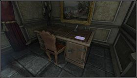 Wychodzimy z tego pokoju drugimi drzwiami na następny korytarz i wchodzimy do pomieszczenia przeznaczonego do nauki (Study) - Amnesia Mroczny Obłęd: Entrance Hall - Archives | Opis przejścia - Amnesia: Mroczny Obłęd - poradnik do gry