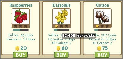 Żonkile (Daffodils) i bawełna (Cotton) wymasterowane na 1 poziom - Specjalizacje | Uprawy dla zaawansowanych FarmVille - FarmVille - poradnik do gry