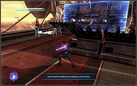 Tuż przed wejściem na Arenę będziesz musiał pokonać kilka barykad - Cato Neimoidia - Zachodni Łuk | Opis przejścia - Star Wars: The Force Unleashed II - poradnik do gry