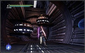 W maszynowni piętro niżej zniszcz blokujące drogę ogniwa i wyjdź bocznym korytarzem - Zbawienie - Bitwa o Zbawienie | Opis przejścia - Star Wars: The Force Unleashed II - poradnik do gry