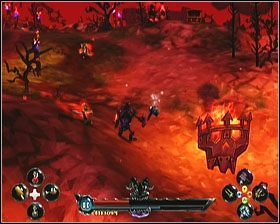 Sama walka nie będzie łatwa, gdyż przeciwników należy atakować za pomocą młota kilkakrotnie, aby wyrzucili pożądany przedmiot - Zadania początkowe (3) | Zadania | DeathSpank - DeathSpank - poradnik do gry