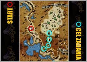 ZLECENIODAWCA: Man who was Ambushed - Camp Orgawanga i okolice | Zadania | DeathSpank - DeathSpank - poradnik do gry