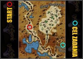 ZLECENIODAWCA: Man who was Ambushed - Camp Orgawanga i okolice | Zadania | DeathSpank - DeathSpank - poradnik do gry