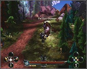 #1: The First Outhouse - Wychodki (1) | Wychodki, kamienie runiczne i osiągnięcia | DeathSpank - DeathSpank - poradnik do gry