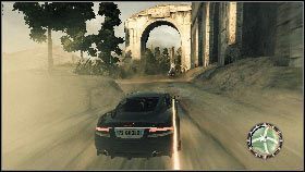 W dalszej części pościgu twój rywal zjedzie z głównej drogi, po chwili czas nieco zwolni, a ty będziesz musiał szybko skręcić w prawo przed cysterną [1] - Prologue - Changes of Planes (2) | Opis przejścia gry 007 Blood Stone - 007: Blood Stone - poradnik do gry