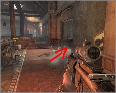 Po dotarciu do płonącego budynku zabezpiecz całe piętro, a następnie skorzystaj z przejścia po prawej stronie - Dane wywiadu - Operation 40 ation 40 | Dane wywiadu | Call of Duty Black Ops - Call of Duty: Black Ops - poradnik do gry