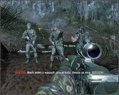 Już po zakończeniu przeprawy łodzią będziesz musiał wyruszyć śladami kolegów z drużyny - Dane wywiadu - Miejsce katastrofy | Dane wywiadu | Call of Duty Black Ops - Call of Duty: Black Ops - poradnik do gry