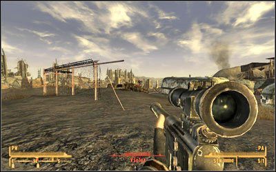 Udaj się w okolice [Stacja paliw Posejdon ] (MsA:16), bezproblemowo zlokalizujesz Violet - Nagroda trzech kart | Zadania poboczne | Solucja Fallout New Vegas - Fallout: New Vegas - poradnik do gry