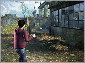 SYMBOL INSYGNIÓW ŚMIERCI #1: do zebrania podczas konfrontacji Opuszczona stacja, tuż za pierwszym wyswobodzonym człowiekiem - Konfrontacje (5)- Porzucona podstacja | Opis przejścia - Harry Potter i Insygnia Śmierci - część 1 - poradnik do gry