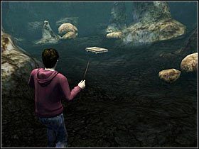 POTTERWARTA #3: ukryta podczas konfrontacji Ciemne jaskinie, tuż przed końcem etapu, za czwartym i ostatnim smokiem - Konfrontacja (7)- Ciemne jaskinie | Opis przejścia - Harry Potter i Insygnia Śmierci - część 1 - poradnik do gry