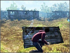 Idąc dalej dotrzesz na otwartą przestrzeń z opuszczonymi przyczepami mieszkalnymi - Misja 9- Zemsta goblina (1) | Opis przejścia Harry Potter i Insygnia Śmierci - Harry Potter i Insygnia Śmierci - część 1 - poradnik do gry