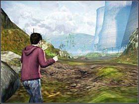 Przygodę kontynuujemy podążając wąską ścieżką pomiędzy wzniesieniami - Misja 9- Zemsta goblina (1) | Opis przejścia Harry Potter i Insygnia Śmierci - Harry Potter i Insygnia Śmierci - część 1 - poradnik do gry