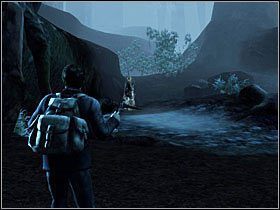 Podążając wąską ścieżką dalej dotrzesz do miejsca z wielkimi drzewami - Konfrontacja (11)- Akromantula | Opis przejścia Harry Potter i Insygnia Śmierci - Harry Potter i Insygnia Śmierci - część 1 - poradnik do gry