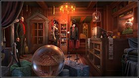 Po skończonym dialogu spójrz na portret nad automatem, Sam rozpozna na nim swego rozmówcę - Rozdział pierwszy (2) | Opis przejścia Gray Matter - Gray Matter - poradnik do gry