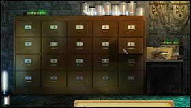 Przejdź w głąb pomieszczenia do szafki z aktami - Rozdział drugi (2) | Opis przejścia Gray Matter - Gray Matter - poradnik do gry