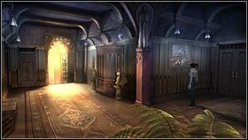 Maszeruj zatem na korytarz przy sypialniach Sam i Davida, gdzie zbadaj stojące przy ścianie po lewej krzesła (3 pkt - Rozdział szósty (1) | Opis przejścia Gray Matter - Gray Matter - poradnik do gry