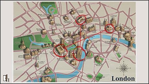 Kliknij w ekwipunku plan Londynu (5 pkt - Rozdział szósty (3) | Opis przejścia Gray Matter - Gray Matter - poradnik do gry