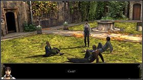 Na koniec udaj się do St Edmunds Hall i uprzedź siedzące na trawniku towarzystwo (brakuje Heleny i Harveya) o tym, że dziś eksperyment odbędzie się trochę wcześniej (3 pkt - Rozdział szósty (3) | Opis przejścia Gray Matter - Gray Matter - poradnik do gry