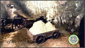 Jak dotrzesz do świecącego punktu [1], wciśnij Y, odsłaniając w ten sposób część mapy - Sekwencja 2 - A Wilderness of Tiger (2) | Opis przejścia AC Brotherhood - Assassins Creed: Brotherhood - poradnik do gry