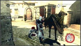 Po rozpoczęciu zadania, wskocz na pobliskiego konia i jedź za Machiavellim [1] - Sekwencja 2 - A Wilderness of Tiger (3) | Opis przejścia AC Brotherhood - Assassins Creed: Brotherhood - poradnik do gry