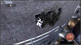 Podsłuchawszy małżeństwo Borgiów [1], skacz dalej w prawo [2] - Sekwencja 4 - Den of Thieves (2) | Opis przejścia AC Brotherhood - Assassins Creed: Brotherhood - poradnik do gry