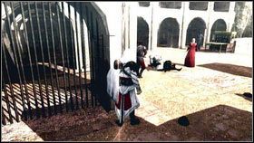 Po dłuższym marszu cel zatrzyma się i rozpocznie rozmowę [1] - Sekwencja 4 - Den of Thieves (4) | Opis przejścia AC Brotherhood - Assassins Creed: Brotherhood - poradnik do gry