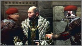 Po rozmowie z Claudią [1], udaj się w zaznaczone na mapie miejsce i odszukaj senatora [2] - Sekwencja 5 - The Banker (1) | Opis przejścia AC Brotherhood - Assassins Creed: Brotherhood - poradnik do gry