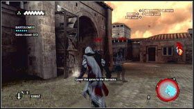 Zabij stojących przy niej mężczyzn, kombinacją kontrataków oraz kill streaków, a następnie użyj mechanizmu [1] - Sekwencja 6 - The Baron De Valois (1) | Opis przejścia AC Brotherhood - Assassins Creed: Brotherhood - poradnik do gry