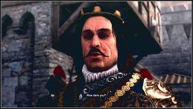 Po wykonaniu trzech kolejnych egzekucji, wmieszaj się w tłum przebierańców [1] i idź za nim cały czas prosto - Sekwencja 6 - The Baron De Valois (1) | Opis przejścia AC Brotherhood - Assassins Creed: Brotherhood - poradnik do gry