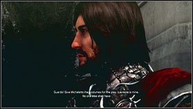 Po otrzymaniu misji, udaj się do zaznaczonej na mapie bramy [1] - Sekwencja 7 - The Key to the Castello (1) | Opis przejścia AC Brotherhood - Assassins Creed: Brotherhood - poradnik do gry