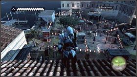 Gdy zostaniesz przeniesiony do Wenecji, udaj się do zaznaczonej na mapie strefy [1] - Zadania Cristine | Zadania poboczne | Assassins Creed Brotherhood - Assassins Creed: Brotherhood - poradnik do gry