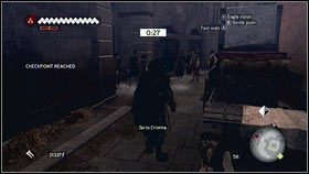 Zaraz po rozpoczęciu misji [1], jak najszybciej udaj się zaznaczonego na mapie punktu - Zadania Cristine | Zadania poboczne | Assassins Creed Brotherhood - Assassins Creed: Brotherhood - poradnik do gry