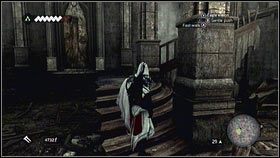 Przeskocz po nich na druga stronę [1], a następnie zeskocz w prawo [2] - Legowiska Romulusa (1) | Zadania poboczne | Assassins Creed Brotherhood - Assassins Creed: Brotherhood - poradnik do gry