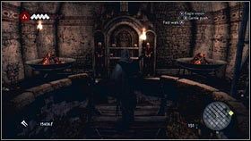 Dojdziesz w ten sposób do komnaty z deską i drążkiem [1] - Legowiska Romulusa (3) | Zadania poboczne | Assassins Creed Brotherhood - Assassins Creed: Brotherhood - poradnik do gry