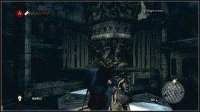 Gdy będziesz na szczycie, obejdź komnatę dookoła i wskocz na konstrukcje po środku [1] - Legowiska Romulusa (3) | Zadania poboczne | Assassins Creed Brotherhood - Assassins Creed: Brotherhood - poradnik do gry