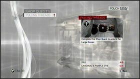 Wymagane przedmioty: Silk x8, Cardinals Purple Dye x5 - Zadania sklepikarzy | Skarby i zadania sklepikarzy - Assassins Creed: Brotherhood - poradnik do gry