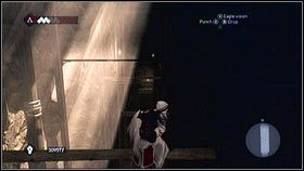 Gdy będziesz na dole, wejdź pod ścianie obok krat [1], a następnie przeskocz po drewnianych drążkach do kolejnej komnaty [2] - Osiągnięcia (11) | Zadania poboczne | Assassins Creed Brotherhood - Assassins Creed: Brotherhood - poradnik do gry